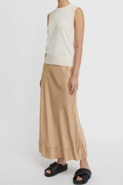Cotton Cashmere Crew Neck Tank