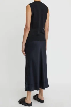 Cotton Cashmere Crew Neck Tank