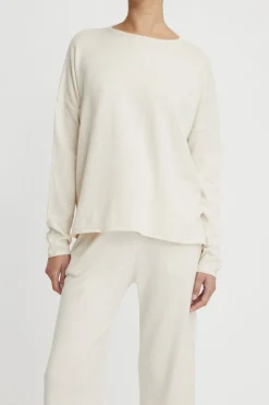 Cotton Cashmere Ls Boxy Knit