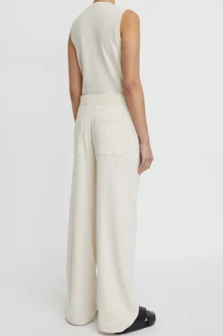 Cotton Cashmere Wide Leg Pant