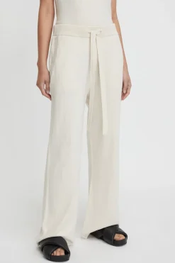 Cotton Cashmere Wide Leg Pant
