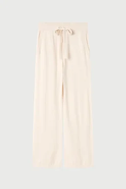 Cotton Cashmere Wide Leg Pant