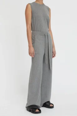 Cotton Cashmere Wide Leg Pant