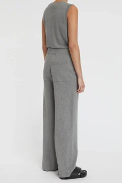 Cotton Cashmere Wide Leg Pant