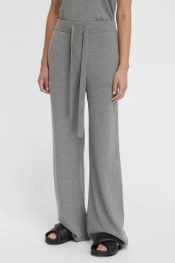 Cotton Cashmere Wide Leg Pant