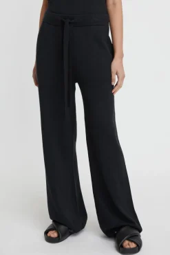 Cotton Cashmere Wide Leg Pant