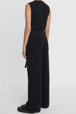 Cotton Cashmere Wide Leg Pant