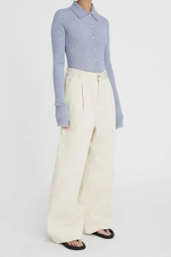 Lm Denim Pleat Pant