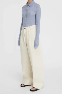 Lm Denim Pleat Pant