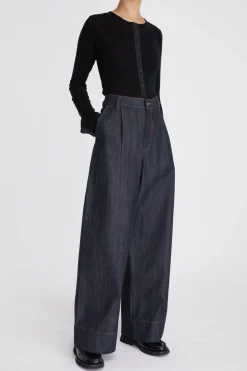 Lm Denim Pleat Pant