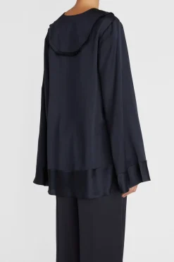 Stella Silk Satin Ls Blouse