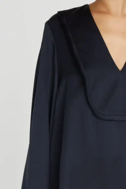 Stella Silk Satin Ls Blouse