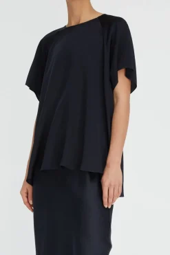 Stella Silk Satin Raglan Tee