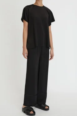Stella Silk Satin Raglan Tee