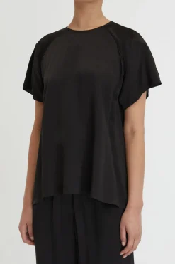 Stella Silk Satin Raglan Tee