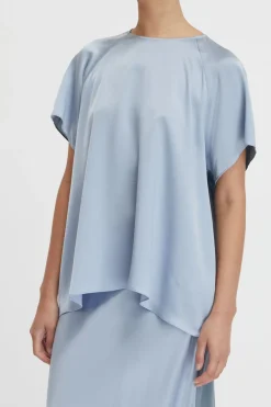 Stella Silk Satin Raglan Tee